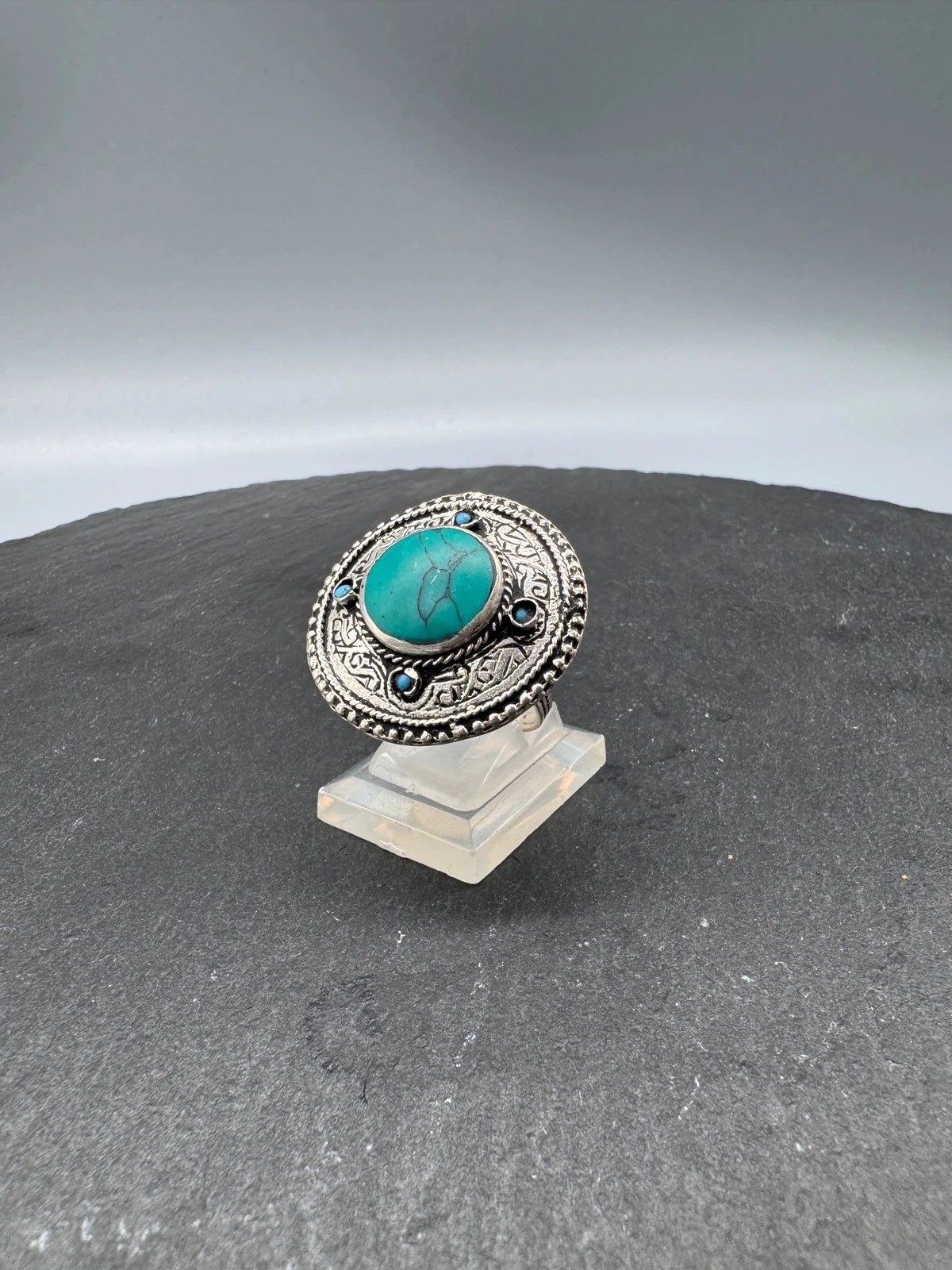 Bague racine turquoise